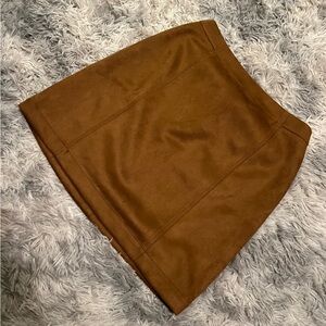 Anne Taylor Loft camel colored suede skirt